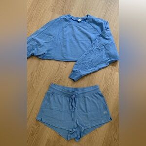 ALO blue sweat suit set